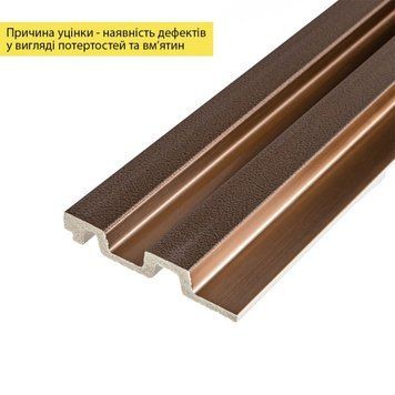 Рейка декоративная PS 2900х117х20мм Под коричневую кожу с бронзой SW-00002147- SW-00002147 фото