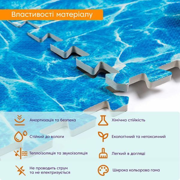 Підлога пазл - модульне підлогове покриття 600x600x10мм Океан (МР5) SW-00000141 SW-00000141 фото
