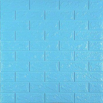 3D панель самоклеюча 700х770х5мм цегла Блакитна (005-5) SW-00000297 SW-00000297 фото