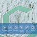 Панель стінова 3D 700х700х4мм Сіро-зелені стільники мармур SW-00002006 SW-00002006 фото 3
