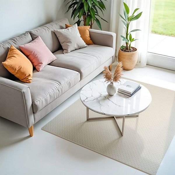 Підлогове двостороннє покриття CREAM and BEIGE 60*60cm*2cm (D) SW-00001846 SW-00001846 фото