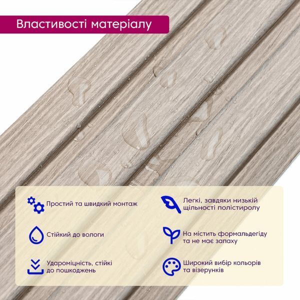 Рейка декоративна PS 2900х115х12мм Світлий дуб SW-00002129 SW-00002129 фото