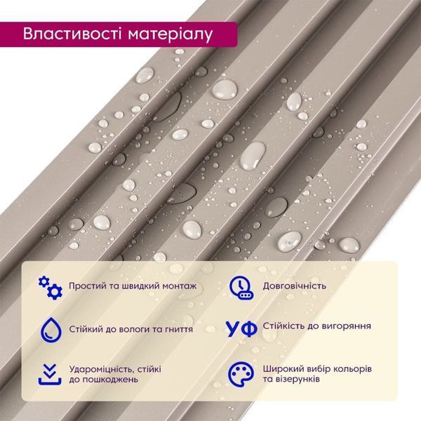 Рейка декоративна WPC стінова 3000х165х23мм Мокко SW-00001859 SW-00001859 фото