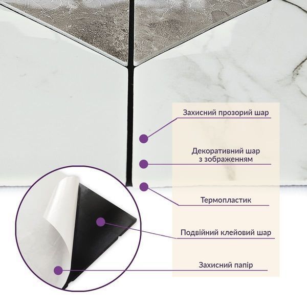 Самоклеюча PET мозаїка 300х300х4мм SW-00002445 SW-00002445 фото