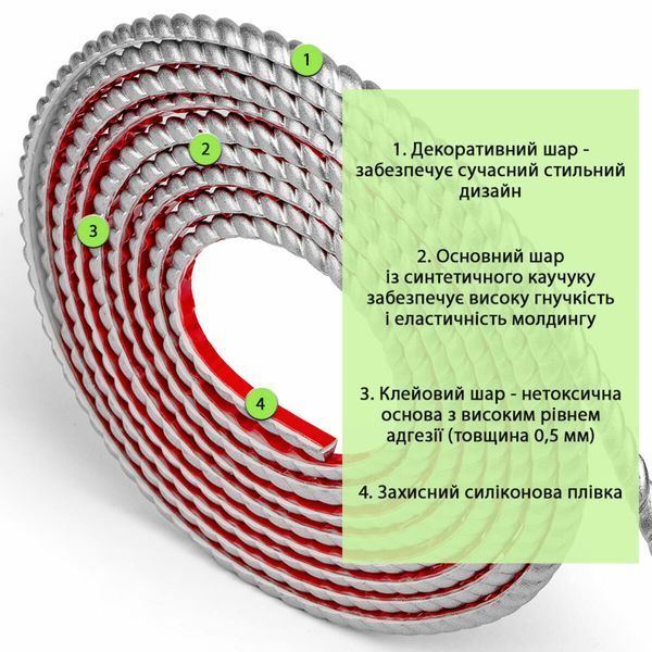 Молдинг 5000х10х7мм Срібний SW-00002681 SW-00002681 фото