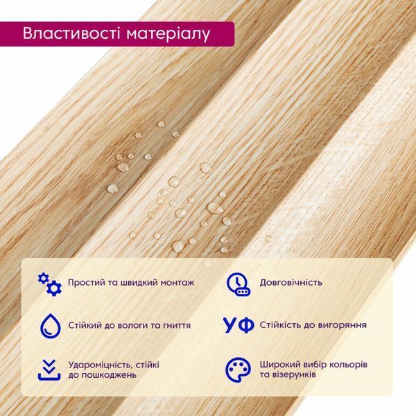 Рейка декоративна WPC стінова 205х14х2900мм SW-00003018 SW-00003018 фото