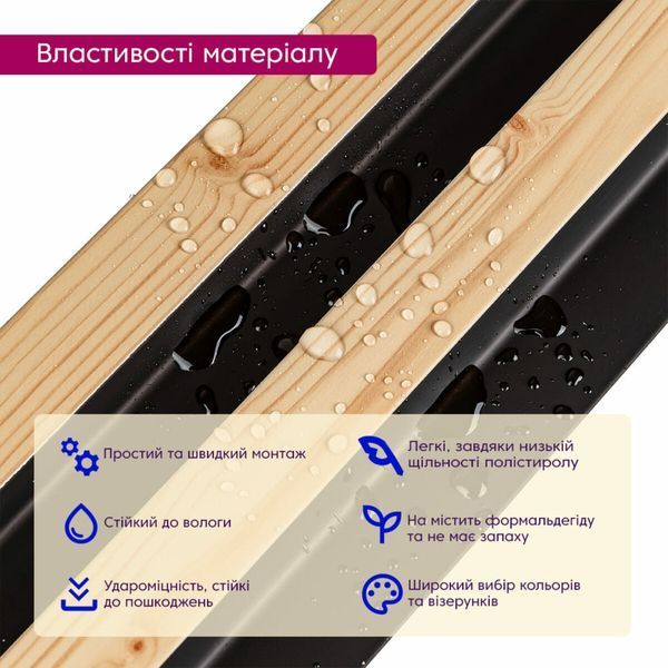 Рейка декоративна PS 2900х117х20мм Сосна з графітом SW-00002146 SW-00002146 фото